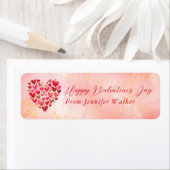 ハッピーバレンタイン差出人住所ラベル ラベル (インサイチュ)