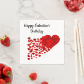 ハッピーバレンタイン誕生日 スタンダードカクテルナプキン (インサイチュ)