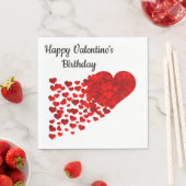 ハッピーバレンタイン誕生日 スタンダードランチョンナプキン (インサイチュ)