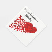 ハッピーバレンタイン誕生日 スタンダードランチョンナプキン (角)