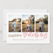 ハッピーバレンタイン3フォトコラージファミリーカード シーズンカード (正面)