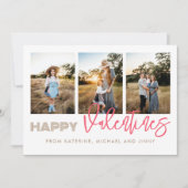 ハッピーバレンタイン3フォトコラージファミリーカード シーズンカード (正面)