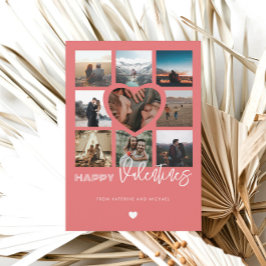 ハッピーバレンタイン9フォトコラージュカップル家族 シーズンカード