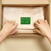 ハッピーバレンタイン！グリーンのビジネスセント エンクロージャーカード