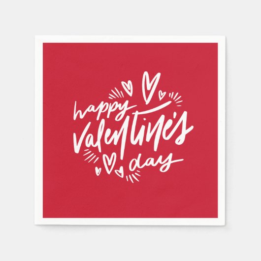 ハッピーバレンタイン スタンダードカクテルナプキン (正面)