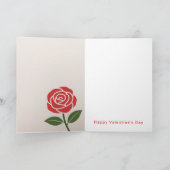 ハッピーバレンタイン、ワードパズル、ハート、ローズ シーズンカード (内部)