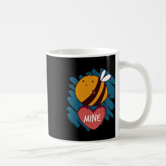 ハッピーバレンタイン 愛する妻へ みつばちの愛 コーヒーマグカップ (右)