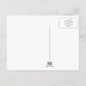 「ハッピーバレンタイン」書のハート シーズンポストカード (裏面)