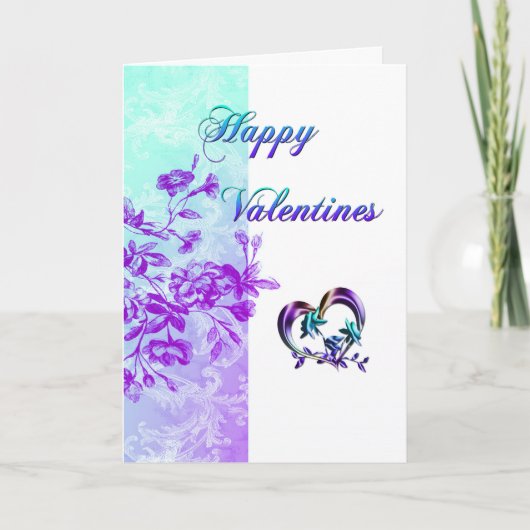 ハッピーバレンタイン（紫） シーズンカード (正面)