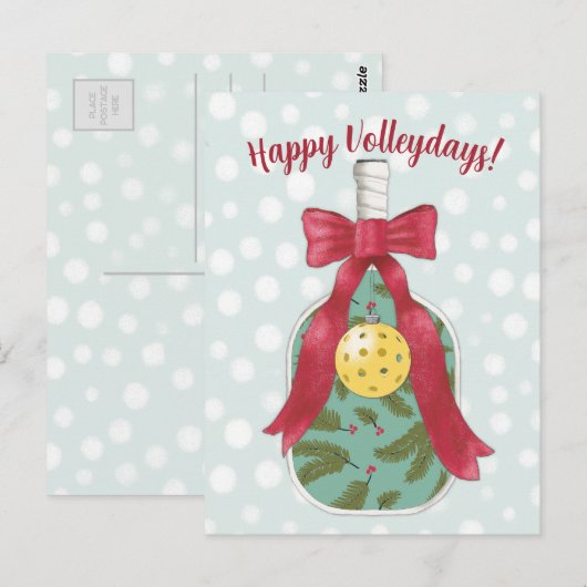 ハッピーバレーデイズピックボールをテーマにしたホリデーカード ポストカード (正面/裏面)