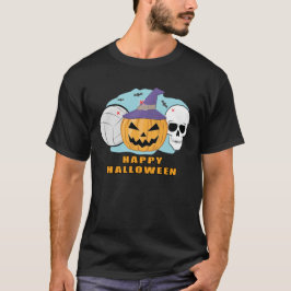 ハッピーバレーボールハロウィン不気味- Tシャツ