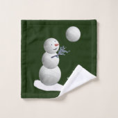 ハッピーバレーボール愛好家クリスマス バスタオルセット (ウォッシュタオル)