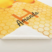 ハッピーバンブルハチ蜂蜜の名前を滴下 シェルパブランケット (3/4)