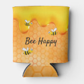 ハッピーバンブルハチ蜂蜜ドリップ 缶クーラー (正面)
