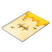 ハッピーバンブルビー 黄金のハチミツの巣 したたる蜂蜜 ノートブック (左側)