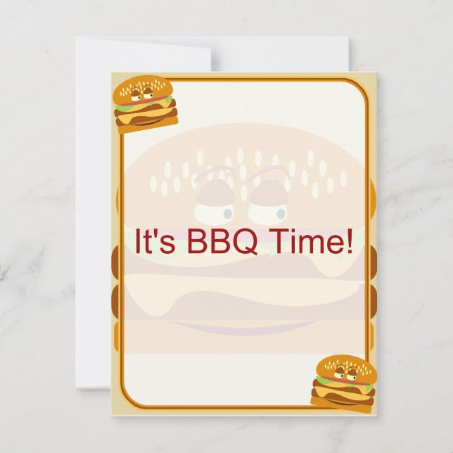 ハッピーバーガーかわいいファストフードおもしろい漫画アート (正面)