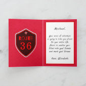 ハッピーバースデイクールな黒ラブラドール犬のカード カード (内部)