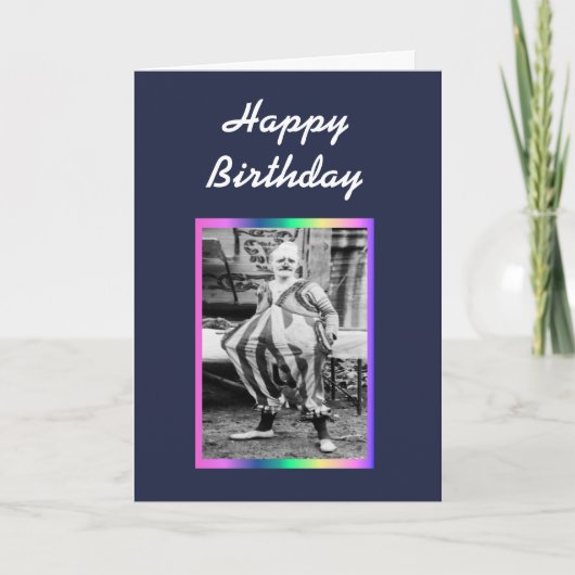 ハッピーバースデーあるピエロはユーモアを望む カード (正面)