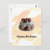 ハッピーバースデーいちごチョコレートケーキ ポストカード (正面/裏面)