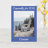 ***ハッピーバースデーいとこの***誕生日 カード (黄色い花)