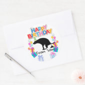 ハッピーバースデーうんち犬 ラウンドシール (封筒)