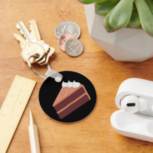 ハッピーバースデーおいしいチョコレートケーキ キーホルダー