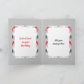 ハッピーバースデーおじさん2フォトレッドグレー カード (内部)