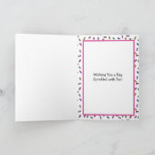 ハッピーバースデーおばあちゃんかわいいカップケーキ カード (内部)