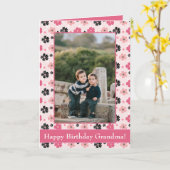 ハッピーバースデーおばあちゃんの写真カード カード (黄色い花)