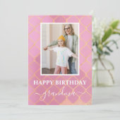 ハッピーバースデーおばあちゃんの写真カード シーズンカード (スタンド正面)