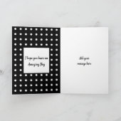 ハッピーバースデーおばあちゃんの白黒写真 カード (内部)