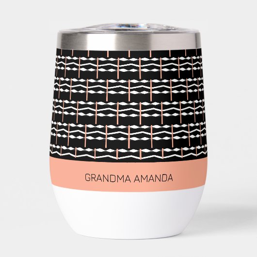 ハッピーバースデーおばあちゃんエスニックアフリカアートパターン (正面)