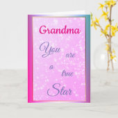 ハッピーバースデーおばあちゃんデザイン カード (黄色い花)