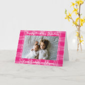 ハッピーバースデーおばあちゃんパーソナライズされたフォトカード カード (黄色い花)