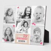 ハッピーバースデーおばあちゃんパーソナライズされたフォトコラージュ フォトプラーク (側面)