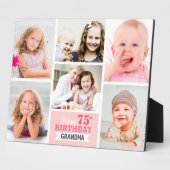 ハッピーバースデーおばあちゃんパーソナライズされたフォトコラージュ フォトプラーク (側面)