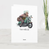 ハッピーバースデーおばあちゃんパーソナライズされた カード (裏面)