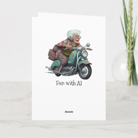 ハッピーバースデーおばあちゃんパーソナライズされた カード (裏面)