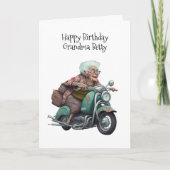 ハッピーバースデーおばあちゃんパーソナライズされた カード (正面)