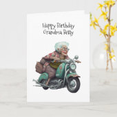 ハッピーバースデーおばあちゃんパーソナライズされた カード (黄色い花)