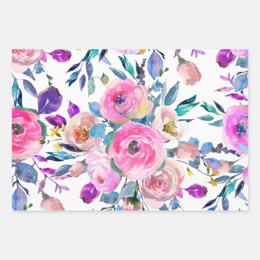 ハッピーバースデーおばあちゃんフローラ ラッピングペーパーシート (正面2)