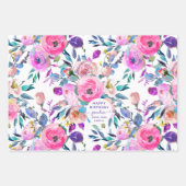 ハッピーバースデーおばあちゃんフローラ ラッピングペーパーシート (正面)