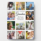 ハッピーバースデーおばあちゃんモダンフォトコラージシック フォトプラーク (正面)