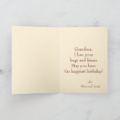 ハッピーバースデーおばあちゃん秋テーマ カード (内部)