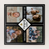 ハッピーバースデーおばあちゃん4フォトコラージュ ジグソーパズル (横)