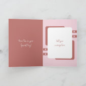 ハッピーバースデーおばあちゃん6枚の写真ピンクのサーモンを追加 カード (内部)