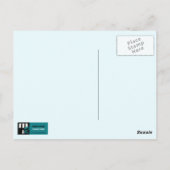 ハッピーバースデーおばあちゃん。花と蝶 ポストカード (裏面)