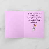 ハッピーバースデーおばさんバニーと姪 カード (内部)