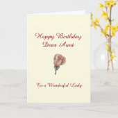 ハッピーバースデーおばさん – バラカード カード (黄色い花)