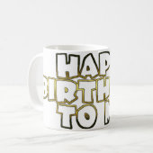 ハッピーバースデーおめでとうマグカップ コーヒーマグカップ (正面左)